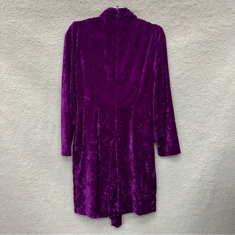 Size 6 - SHOSHANNA - Caroline Velvet Purple Dress Rent the Runway RTR $440 msrp - Picture 8 of 13